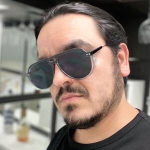 Aviator Sunglasses Men Pilot Driving Fashion Shades Dark Black‎ Lens Street Wear